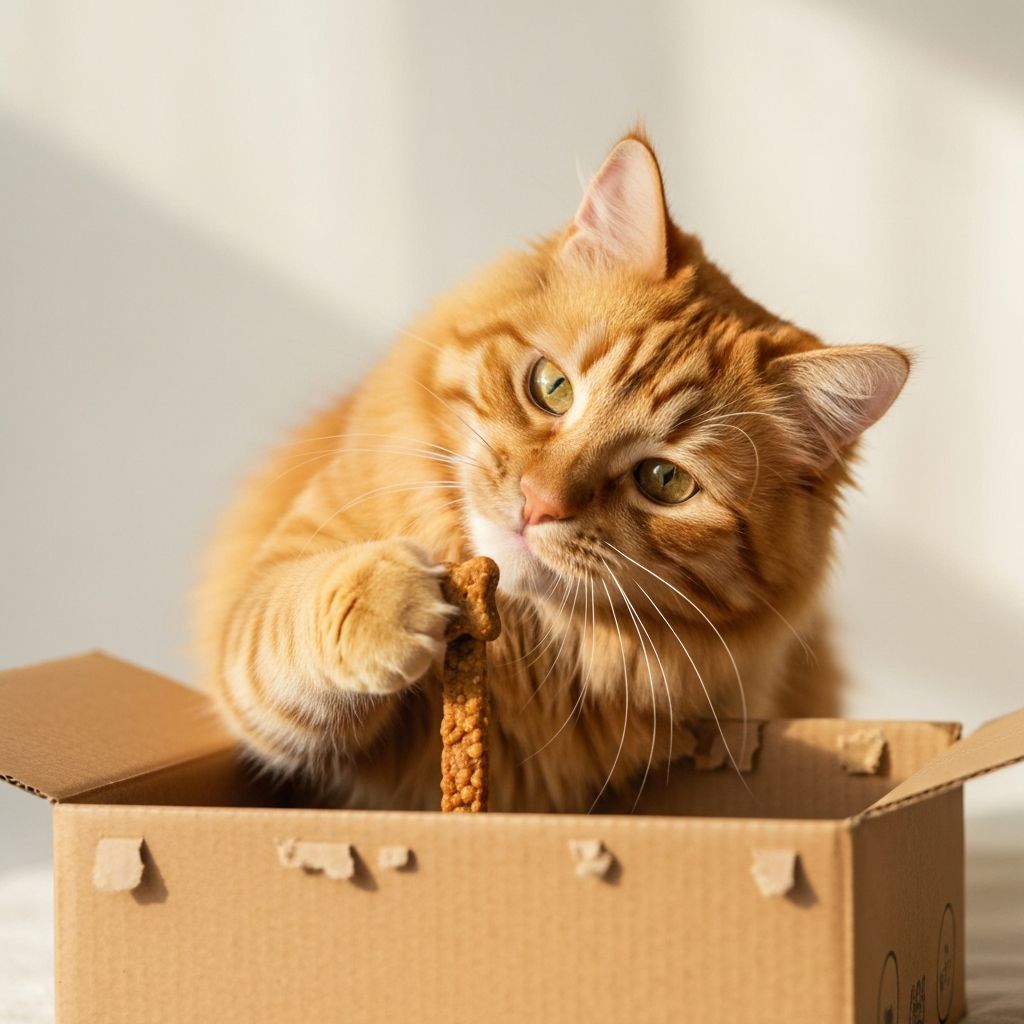 Cat enjoying Pet Parcel wellness products